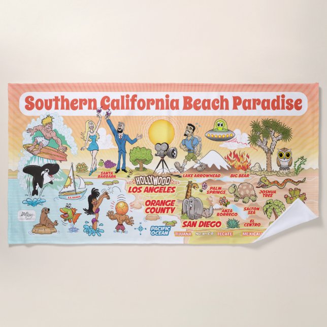 Toalha De Praia South California Beach Paradise Blanket (Frente)
