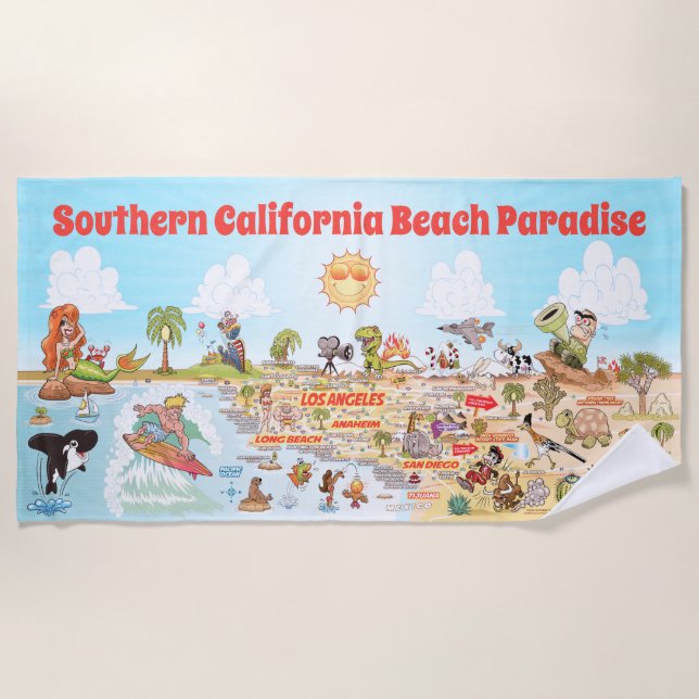 Toalha De Praia South California Beach Paradise Blanket (Frente)
