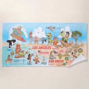 Toalha De Praia Southern California Beach Towel