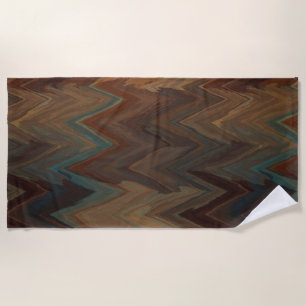 Toalha De Praia Southwest Brown Chevron