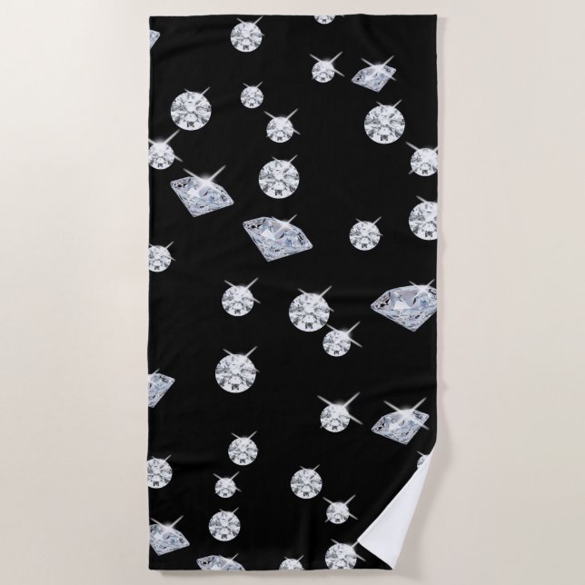 Toalha De Praia Sparkle Diamantes (Frente)