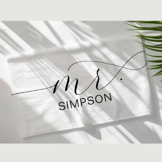 Toalha De Praia Sr. Black E White, Noite Personalizada