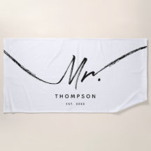 Sr. Moderno Minimalista Preto Branco Personalizado