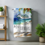 Toalha De Praia Sra. Newlywn Bride Beach Cruise<br><div class="desc">Este design pode ser personalizado na área fornecida pela alteração da foto e/ou do texto. Ou pode ser personalizado escolhendo o clique para personalizar outra opção e excluir ou alterar a cor do plano de fundo, adicionar texto, alterar a cor ou o estilo do texto ou excluir o texto de...</div>