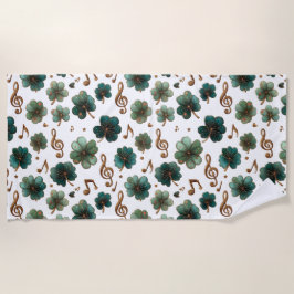 Toalha De Praia St. Patrick’s Day Musical Shamrock