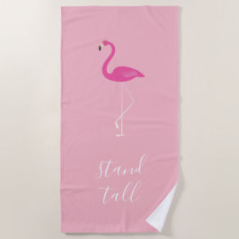 Toalha De Praia Stand Tall Flamingo Beach Towel