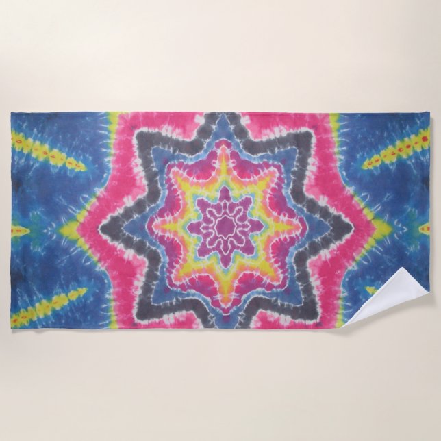 Toalha De Praia Star Tie Dye (Frente)