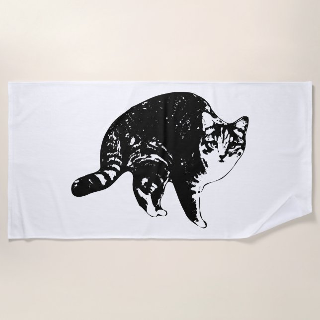 Toalha De Praia Starglow Tabby Peek (Frente)