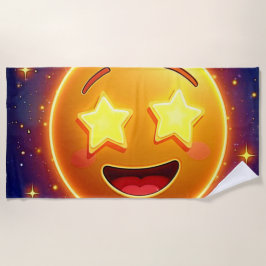 Toalha De Praia Starry Eyed Emoji Joy