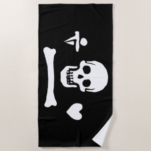 Toalha De Praia Stede Bonnet Pirate Flag Jolly Roger