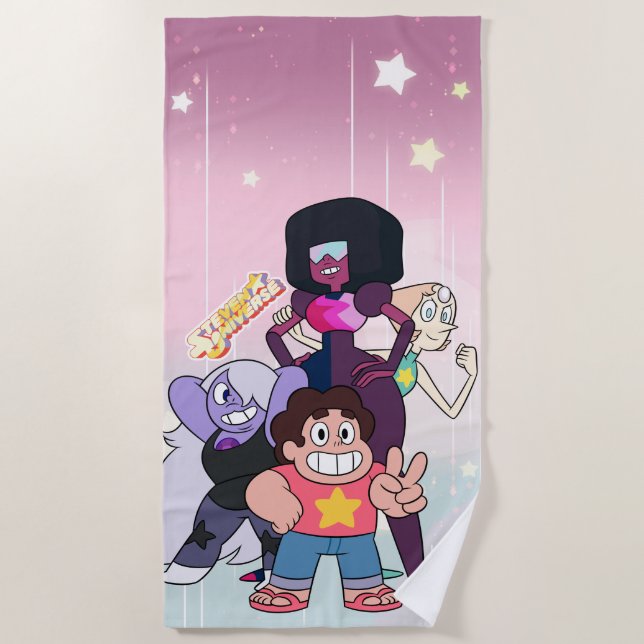 Toalha De Praia Steven Universe | Grupo Crystal Gem Pose (Frente)