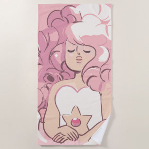 Toalha De Praia Steven Universe   Ilustração de Rosa Quartz