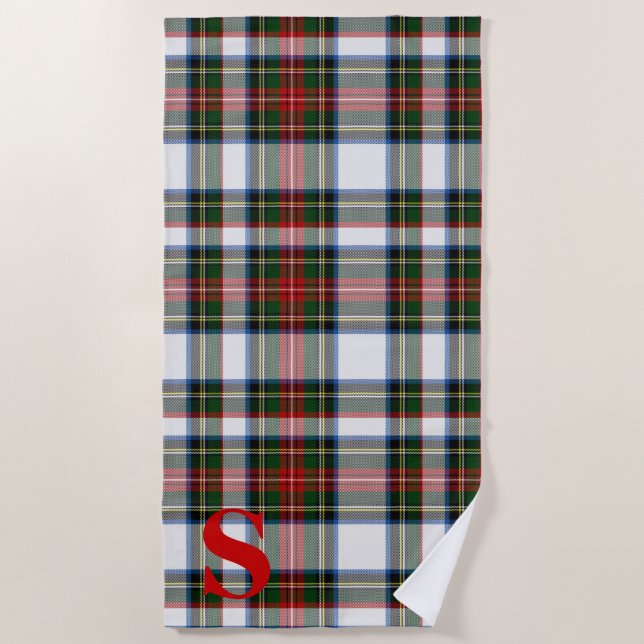 Toalha De Praia Stewart Dress Tartan Xadrez Beach Towel (Frente)