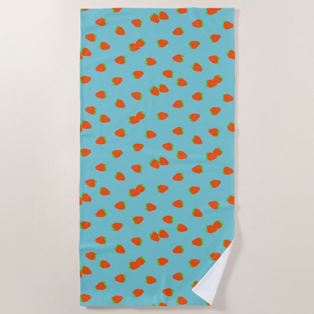 Toalha De Praia Strawberry Pattern (Frente)