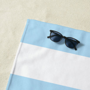 Toalha De Praia Stripes Azuis, Listras Brancas, Padrão Stripe