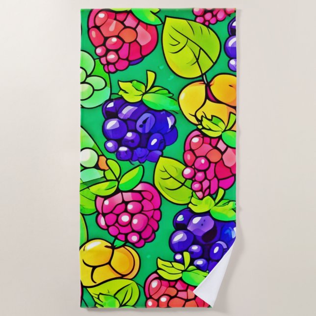 Toalha De Praia Summer Berry Delight (Frente)