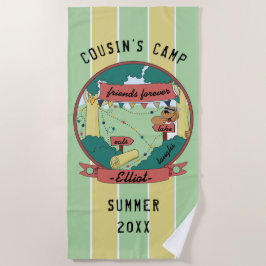 Toalha De Praia Summer Camp Best Friends Beach Towel Personalize