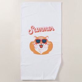 Toalha De Praia Summer Cute Tiger Beach Towel