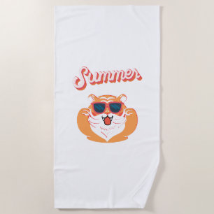Toalha De Praia Summer Cute Tiger Beach Towel