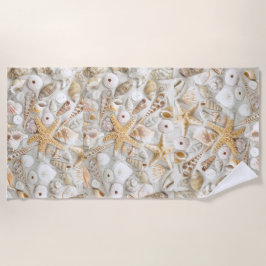 Toalha De Praia Summer Shells Beach Towel