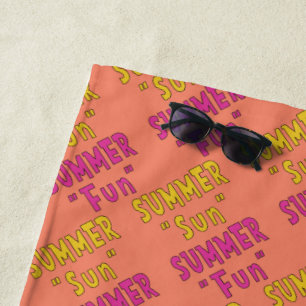 Toalha De Praia Summer Sun Summer