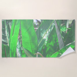 Toalha De Praia Summer Vibes Banana Tree deixa pastel verde-claro