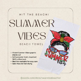 Toalha De Praia Summer Vibes Beach Towel