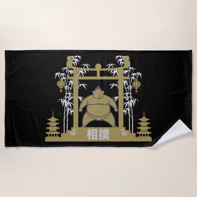 Toalha De Praia Sumo Wrestler (Frente)