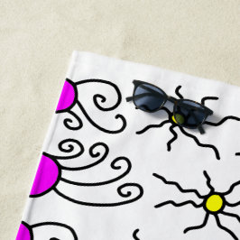 Toalha De Praia Sun Doodle Art