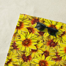 Sunflower Beach Towel