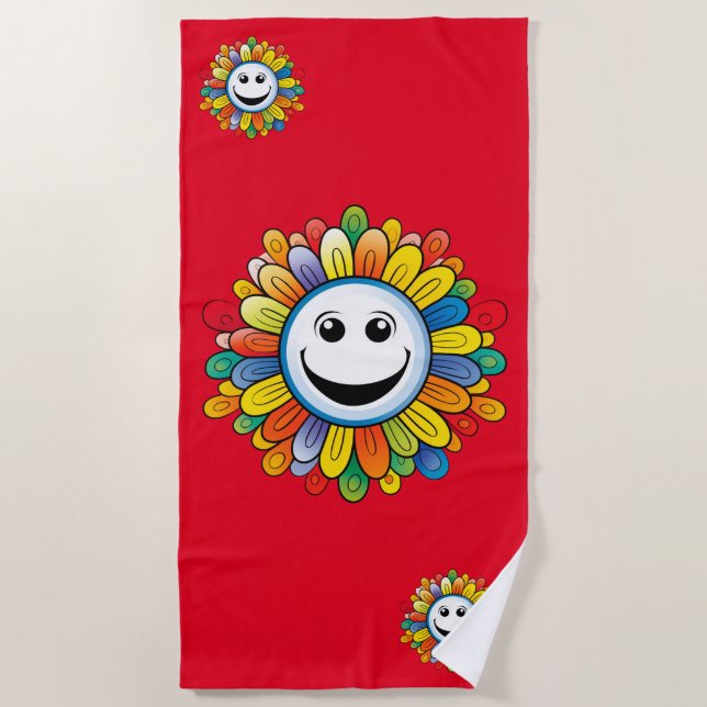 Toalha De Praia Sunny Ray Flower (Frente)