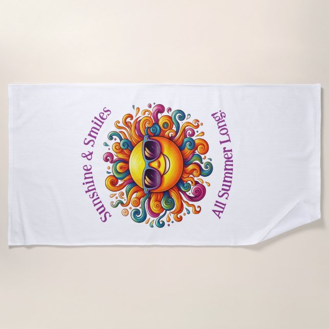 Toalha De Praia Sunny Smile Beach Towel (Frente)