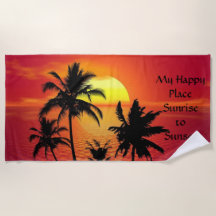 Sunrise para Sunset Beach Towel