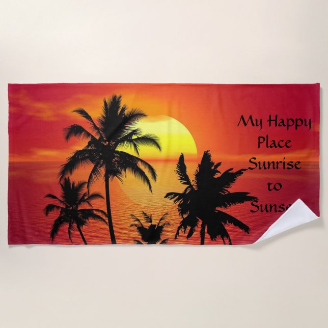 Toalha De Praia Sunrise para Sunset Beach Towel (Frente)