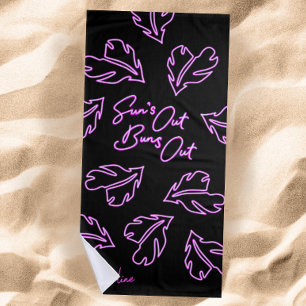 Toalha De Praia Suns Fora Do Buns, Neon Tropical