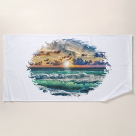 Toalha De Praia Sunset Oceano