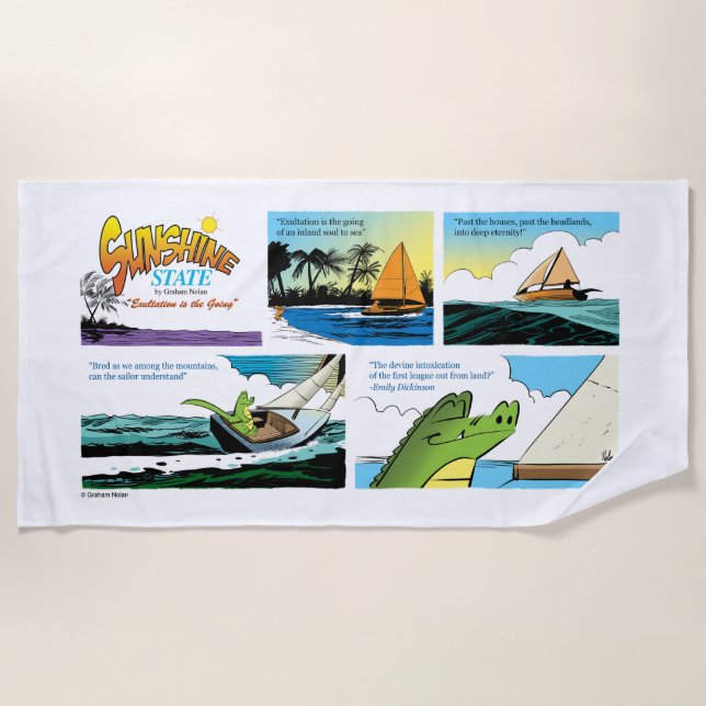 Toalha De Praia Sunshine State Beach Towel: Poesia da Praia (Frente)