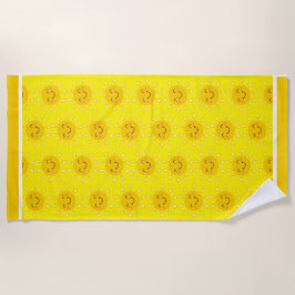 Toalha De Praia Sunshine Yellow Beach Towel