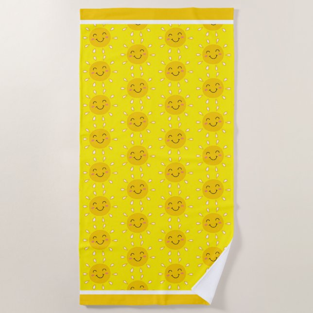 Toalha De Praia Sunshine Yellow Beach Towel (Frente)