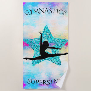 Toalha De Praia Super estrela da ginástica