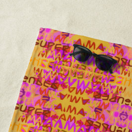 TOALHA DE PRAIA SUPER MAMA