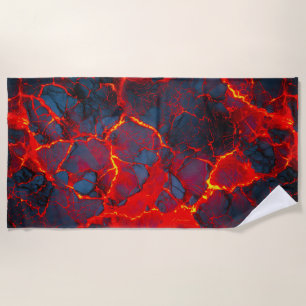 Toalha De Praia Superfície de Lava Quente (Estilo 1) Pintura a Óle