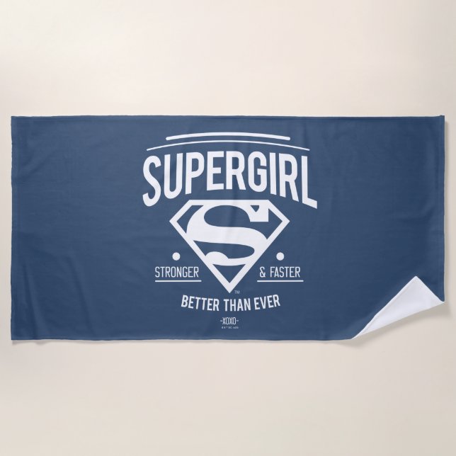 Toalha De Praia Supergirl Better Than Ever Retro Graphic (Frente)