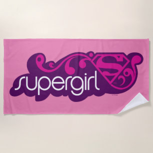 Toalha De Praia Supergirl Groovy Name e S-Shield