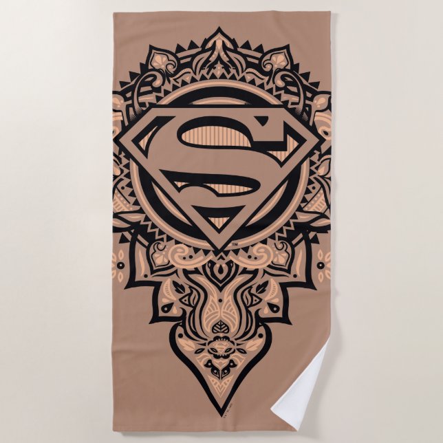Toalha De Praia Supergirl Mandala Graphic (Frente)