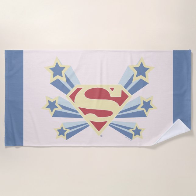 Toalha De Praia Supergirl Stars S-Shield (Frente)