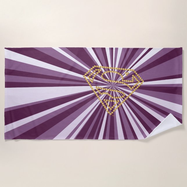 Toalha De Praia Supergirl Studed S-Shield (Frente)