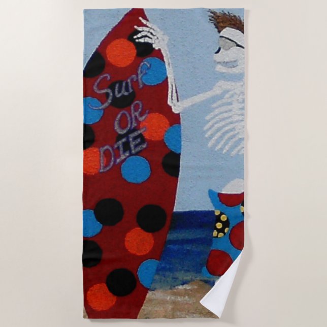 toalha de praia surf ou morre (Frente)