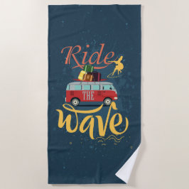 Toalha De Praia Surf Ride the Wave Beach Towel