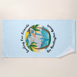 Toalha De Praia Surfar com Amigos - Tubarões